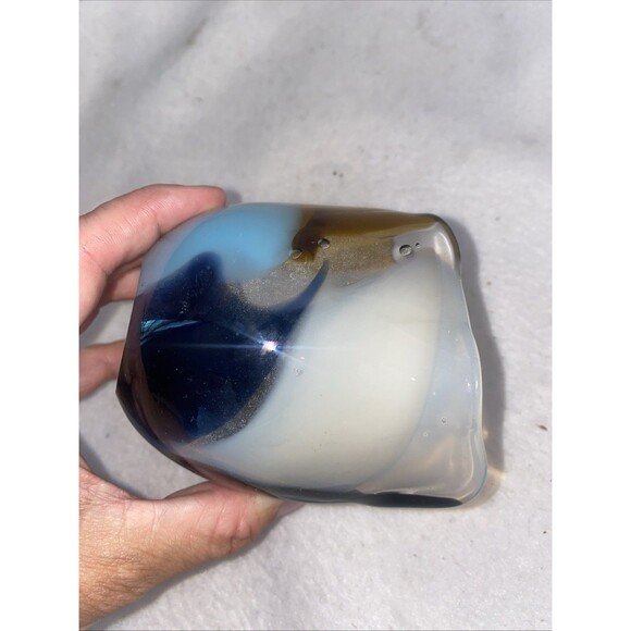 Mdina Ruffled Studio Art Blown Glass Bowl Jar Cup  Malta Italy Colorful - Picture 5 of 7